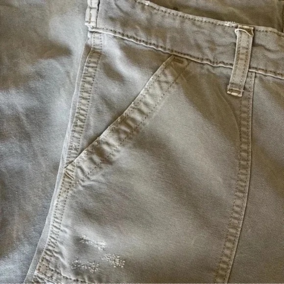 Lucky Brand | Khaki Boyfriend Distressed Utility Ankle Pants, Size 6 - Picture 7 of 11
